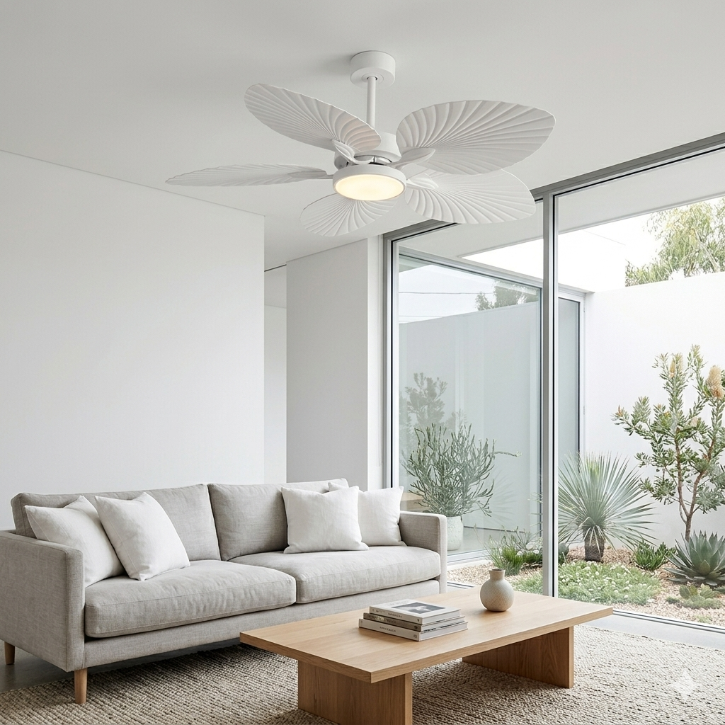 Breeze 132cm ABS Palm Leave DC Ceiling Fan with remote control