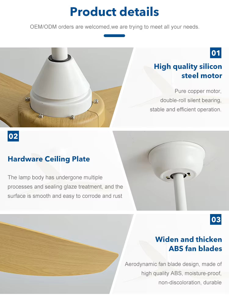 Noosa 132cm 52" DC Ceiling Fan with 5 Speed Remote Control Matt White