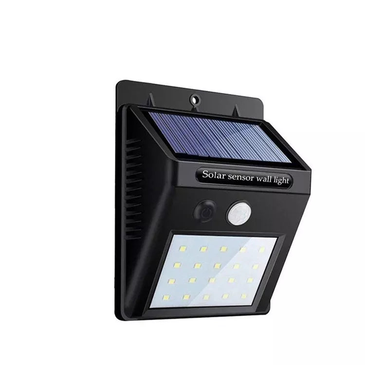 2Pack Waterproof LED Outdoor Solar Wall Light Motion Sensor Daylight Sensor