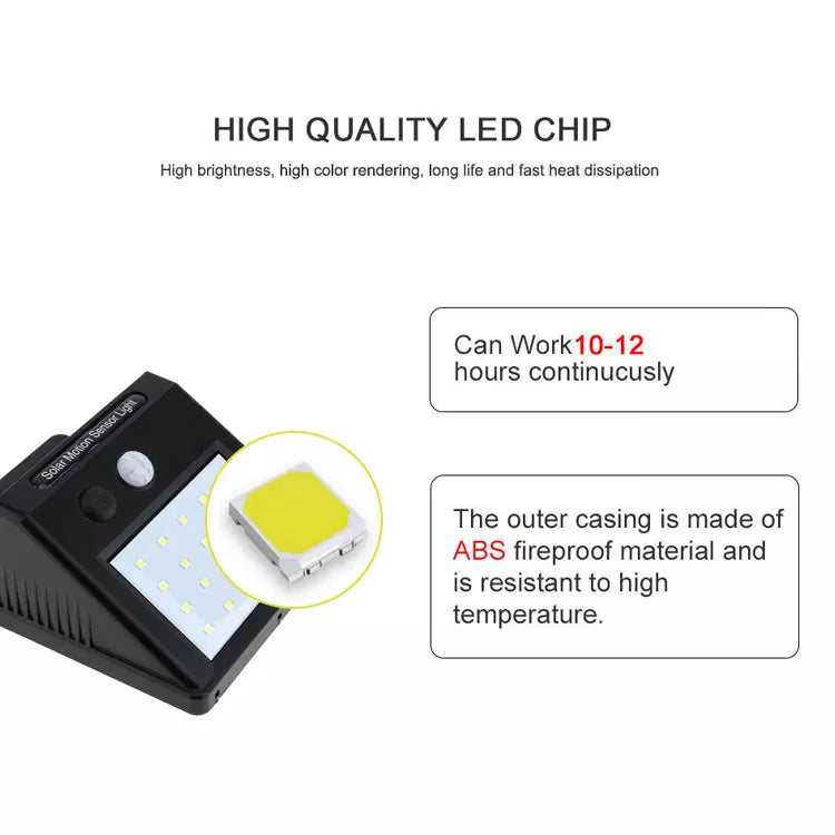 2Pack Waterproof LED Outdoor Solar Wall Light Motion Sensor Daylight Sensor