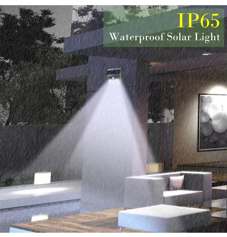 2Pack Waterproof LED Outdoor Solar Wall Light Motion Sensor Daylight Sensor