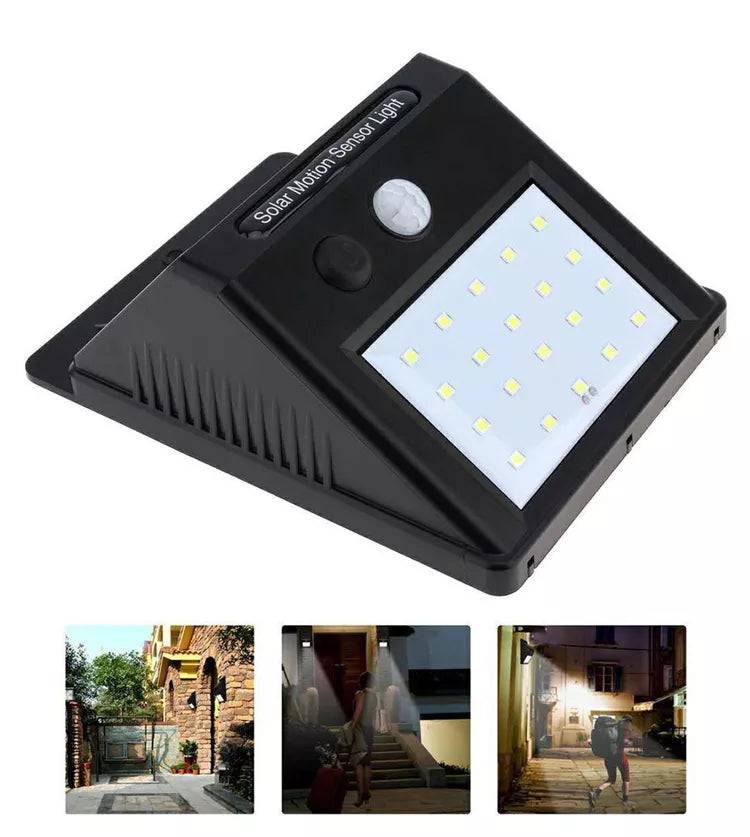 2Pack Waterproof LED Outdoor Solar Wall Light Motion Sensor Daylight Sensor