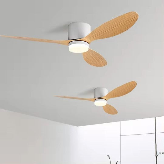 Flush Close to Ceiling Mount ABS DC Motor Ceiling Fan With 6 speed Remote